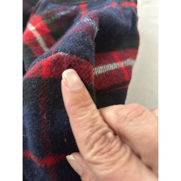 Lauren Ralph Lauren Wool Plaid Full Zip Mock Neck Jacket Womens Size Large Red - Picture 8 of 8